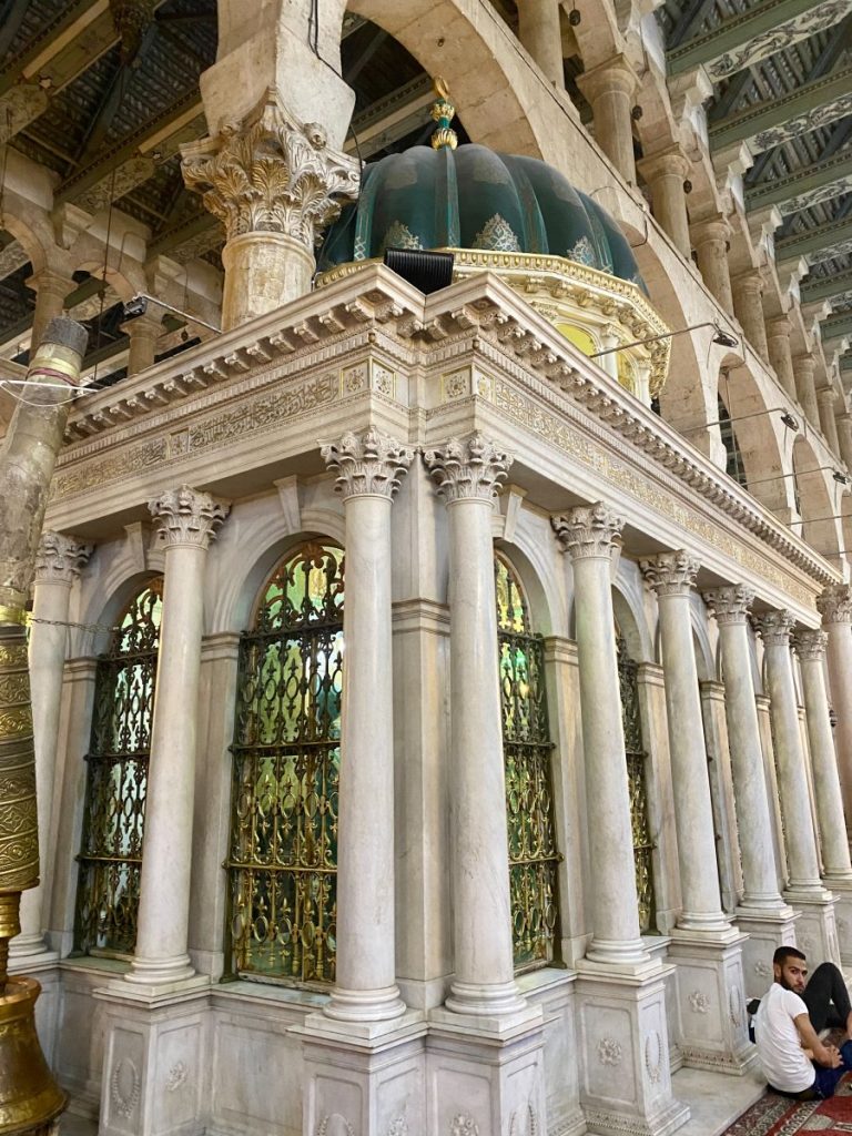 The St. John the Baptist tomb, located inside the Umayyad mosque