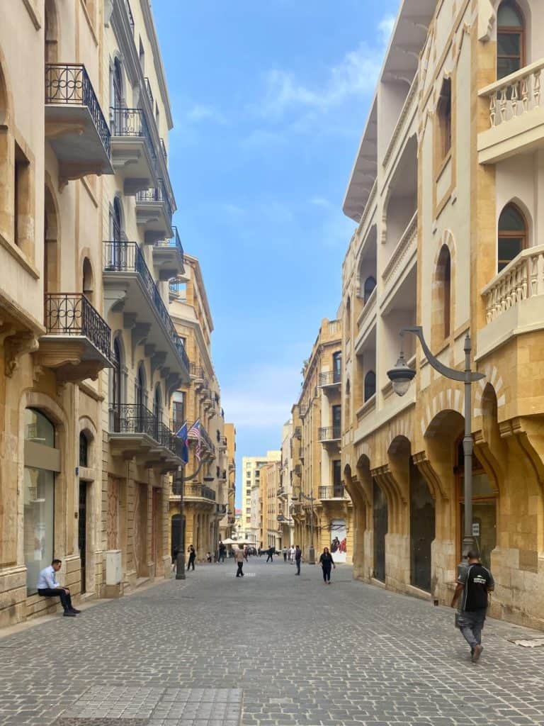 The old buildings in the old town of Beirut