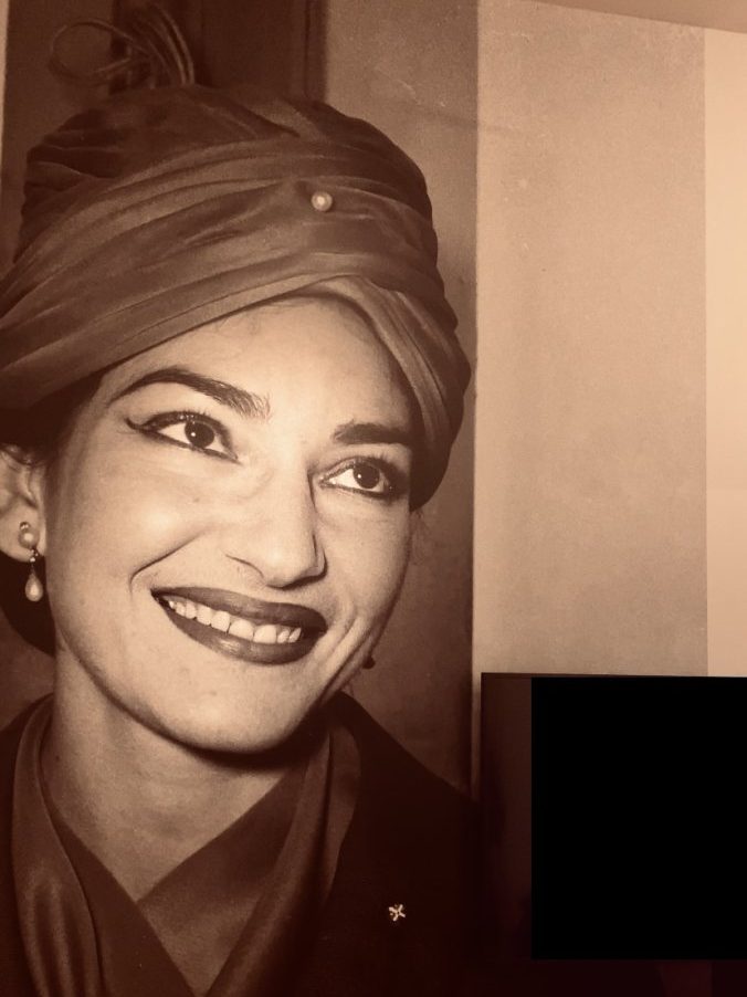 A vintage picture of Maria Callas, as found in her museum in Athens, Greece