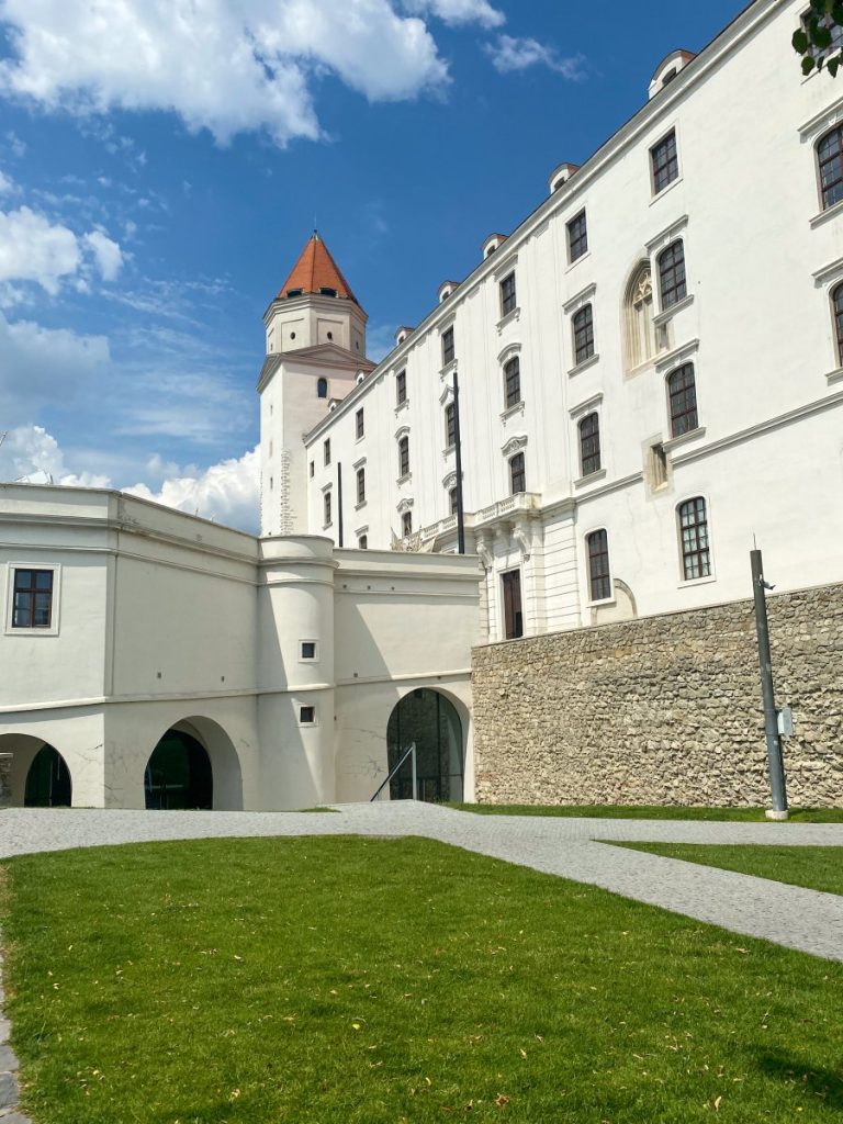 The white Bratislava Castle, perfect for visitors exploring Bratislava from Vienna.