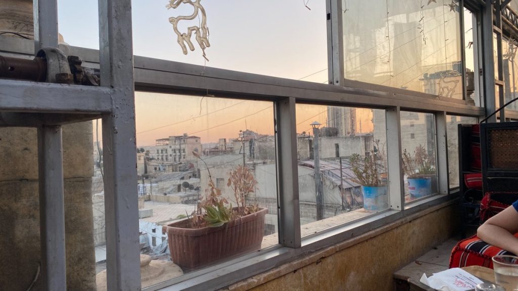 The views from the restaurant we ate in Aleppo. 
