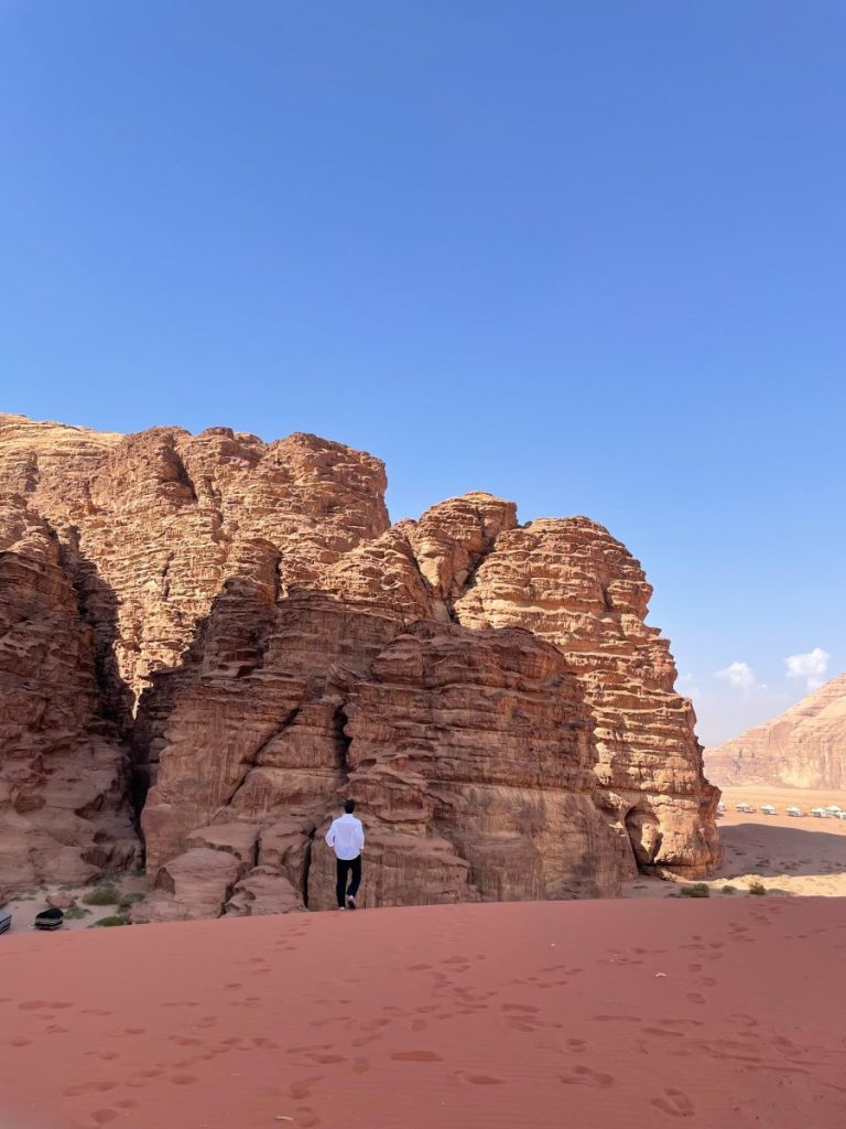 Me wandering in the desert of Wadi Rum, Jordan