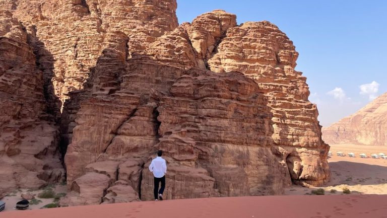 Me wandering in the desert of Wadi Rum, Jordan