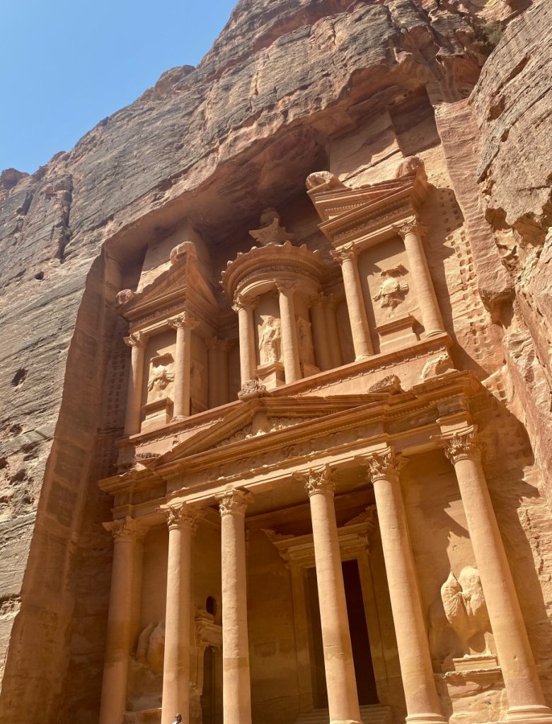 The famous Treasury in Petra, Jordan