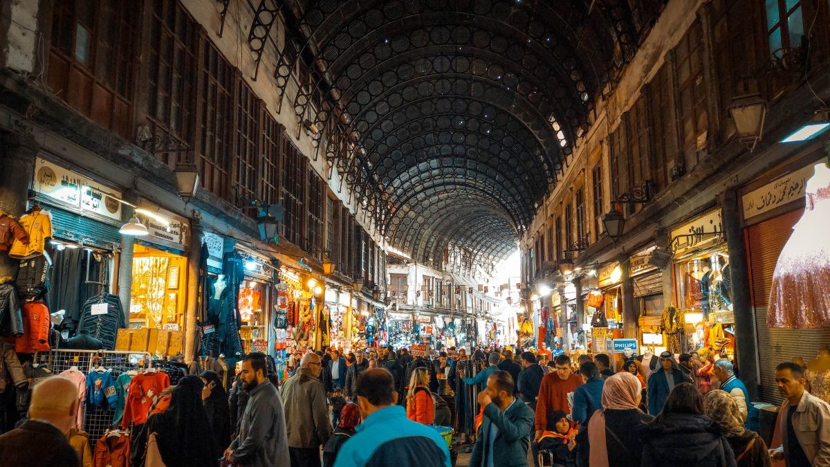 The Souk al-Hamidiyya in Damascus, Syria. A place packed with locals to do their shopping
