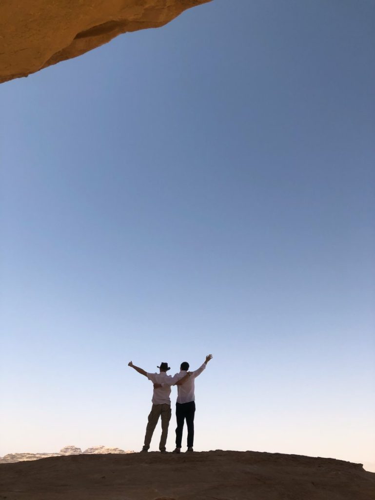 Me and my friend, Nick in Wadi Rum, Jordan