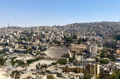 The view of downtown Amman from its amazing citadel