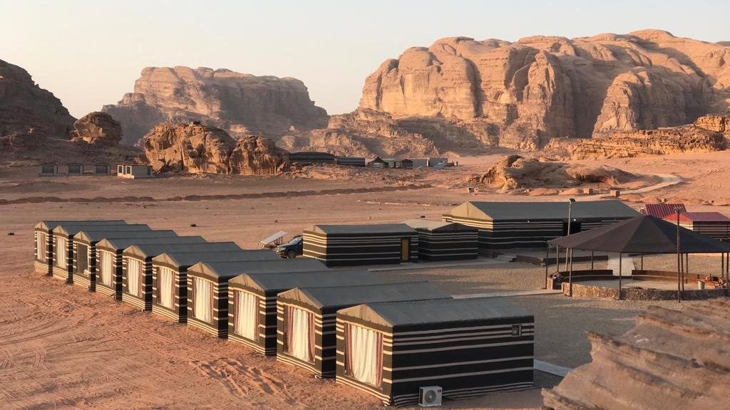 The tents from the miral night camp where we stayed during our time in Wadi Rum
