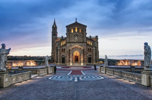 Afternoon views of the Ta Pinu Basilica are one of the must do when visiting Gozo, Malta