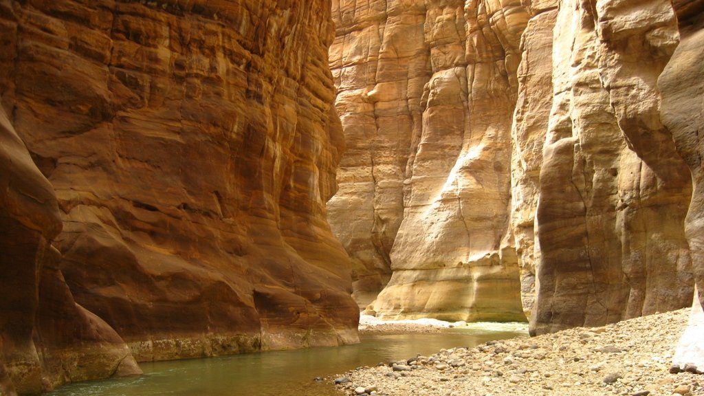 The Wadi Mujib Canyon in Jordan