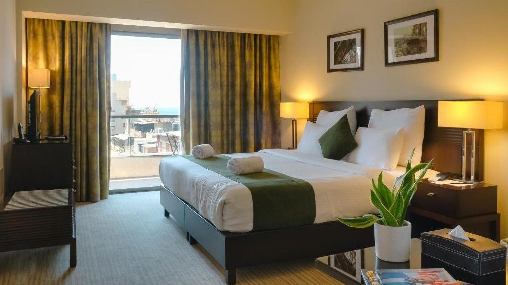 The interior of a room in Parisian hotel, Beirut, Lebanon