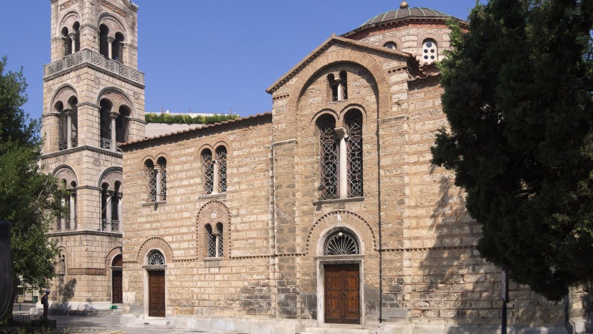 The exterior of the church of the holy trinity in Athens
