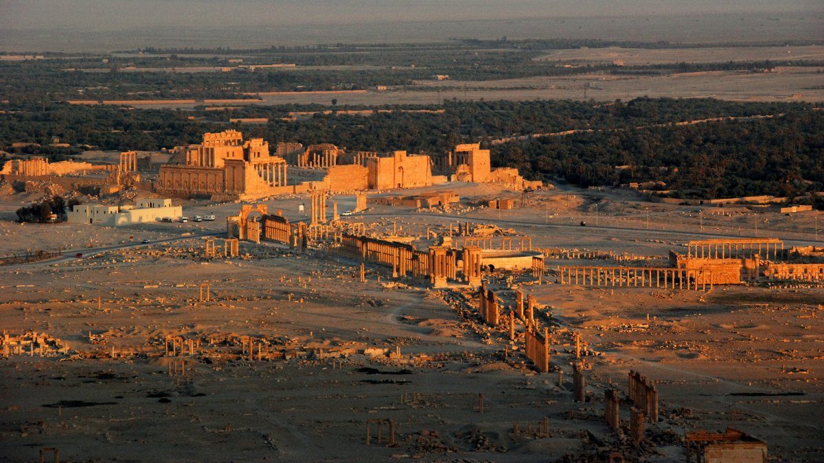 the ruins of the ancient city of Palmyra in Syria 