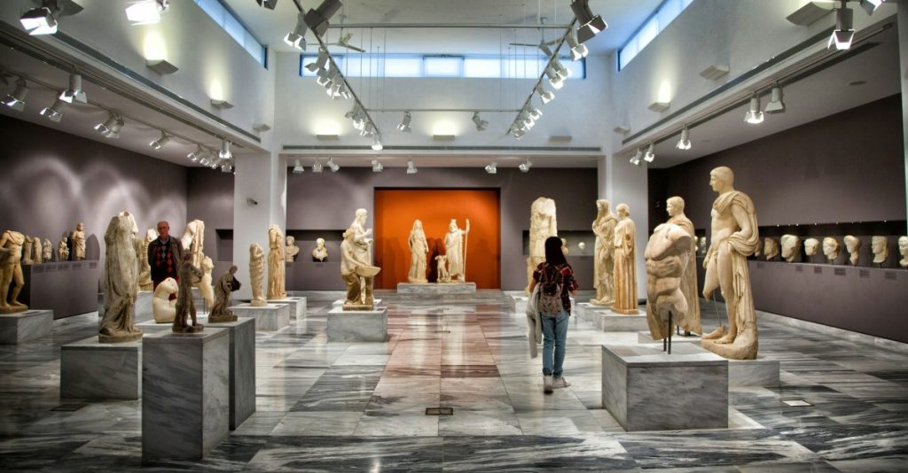 rior of the Acropolis museum in Athens