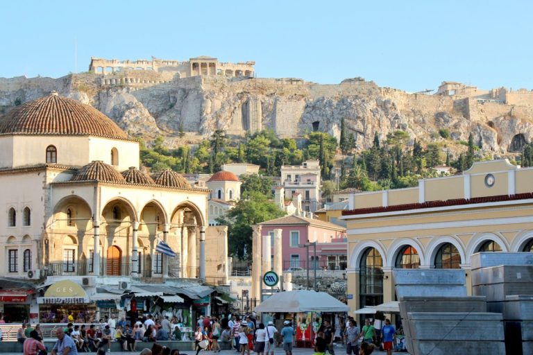 A nice view of Athens from the Monastiraki square