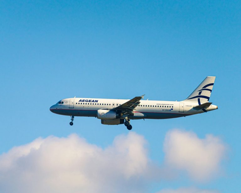 An aegean airlines airplane