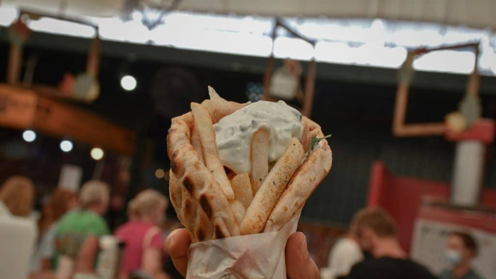 A pita gyros in Athens