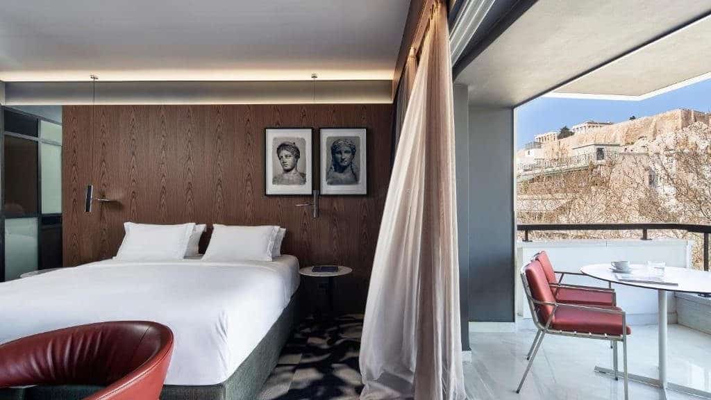 A room at AthensWas hotel with Acropolis views