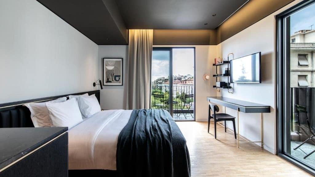 A room at the Modernist Athens in Athens, Greece