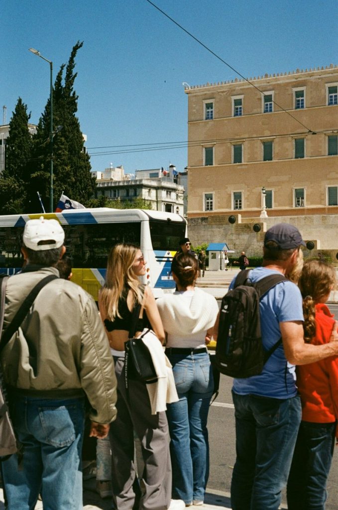 Crowded Athens in summer