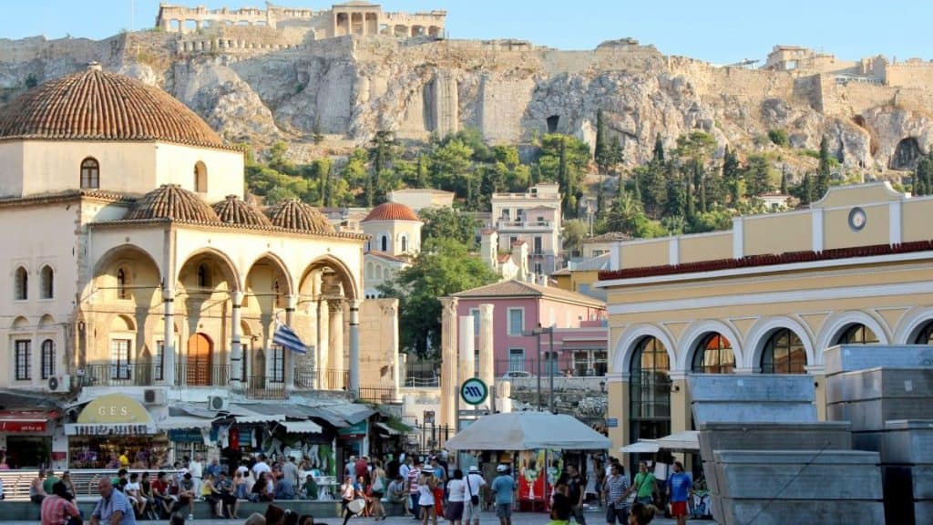 A nice view of Athens from the Monastiraki square