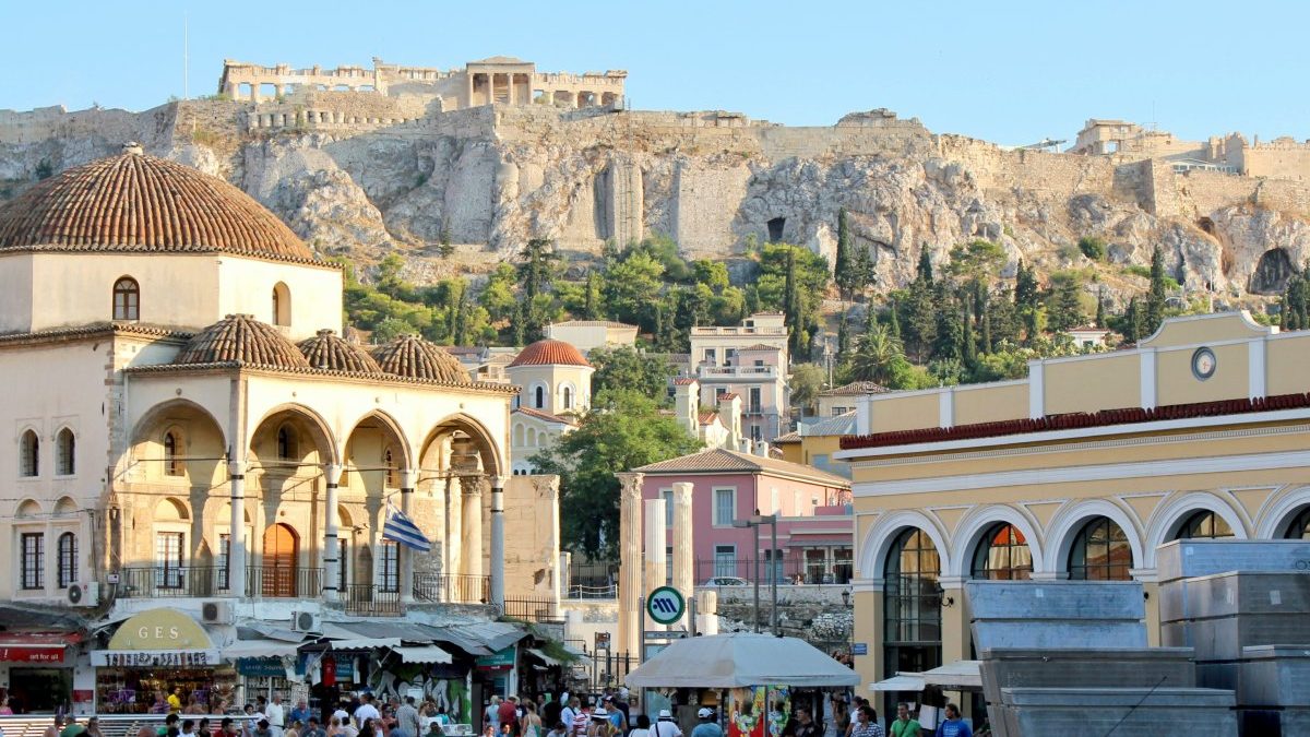 A nice view of Athens from the Monastiraki square