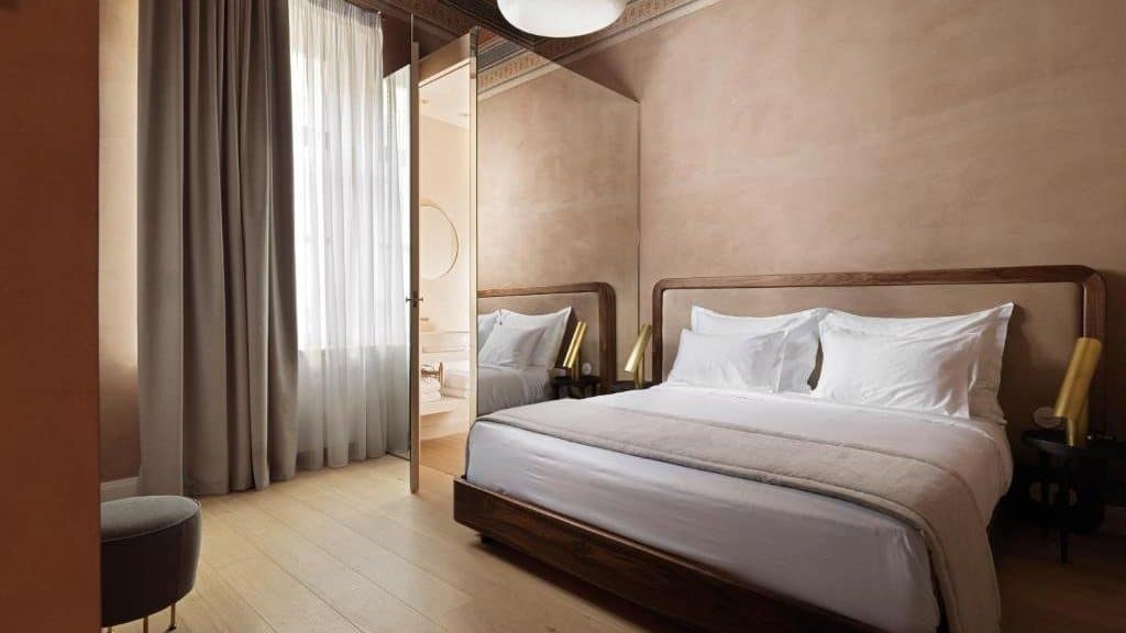 A room at the Monument Hotel in Athens, Greece