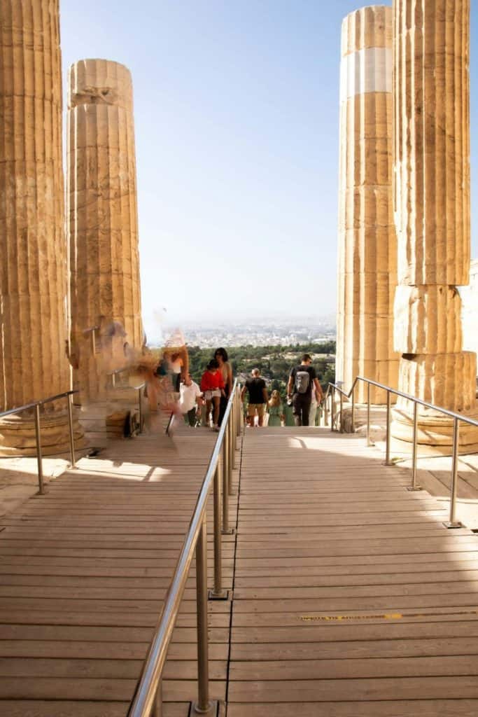 The propylaea are the first thing you encounter when visiting the Acropolis