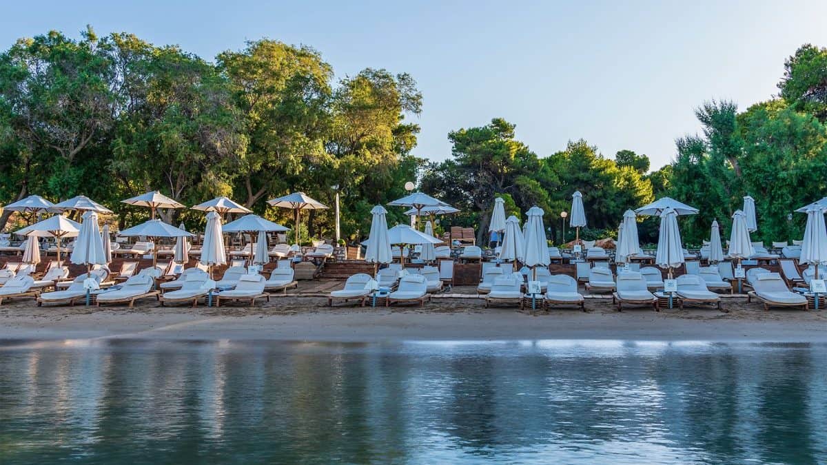 Zen beach in Vouliagmeni, Athens