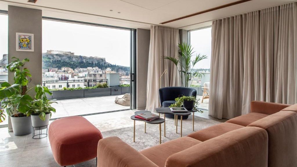 A suite at Perianth Hotel