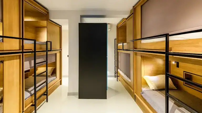 Dorms at the Mosaikon hostel in Athens